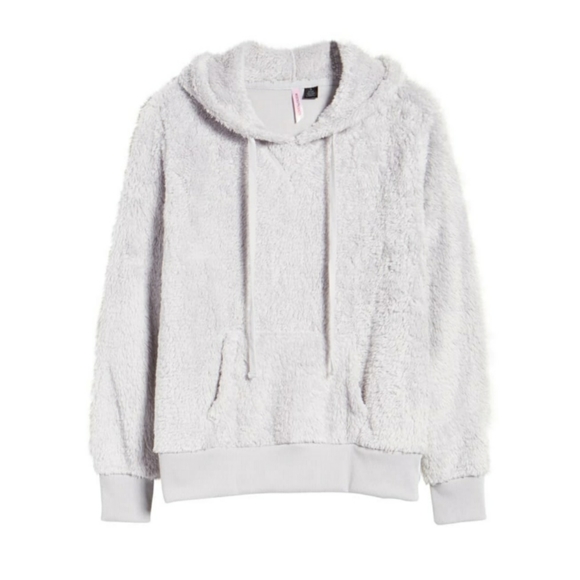 NWT  LOVE BY DESIGN GRAY COZY SOFT PLUSH HOODIE ~ - Picture 2 of 7